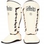 Fairtex SP7 Защита Голени "Twister Detachable In-Step" Разборная Тайский Бокс Белый